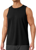 Tank Tops Men - Summer Black Quick Dry Moisture Wicking Workout Muscle Sleeveless Shirts for Gym Running Beach
