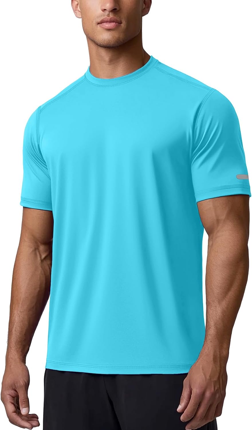 Athletic Shirts for Men Short Sleeve Quick Dry Workout Running Gym Sport Exercise Tee Moisture Wicking