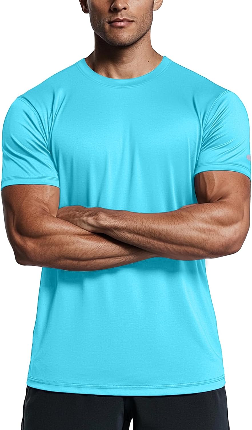 Athletic Shirts for Men Short Sleeve Quick Dry Workout Running Gym Sport Exercise Tee Moisture Wicking