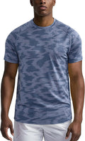 Mens Workout Shirts Quick Dry Short Sleeve Athletic Running Gym T Shirt