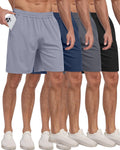 4 Pack Men's Athletic Gym Shorts with Pockets,Running Workout Basketball Hiking Shorts for Men
