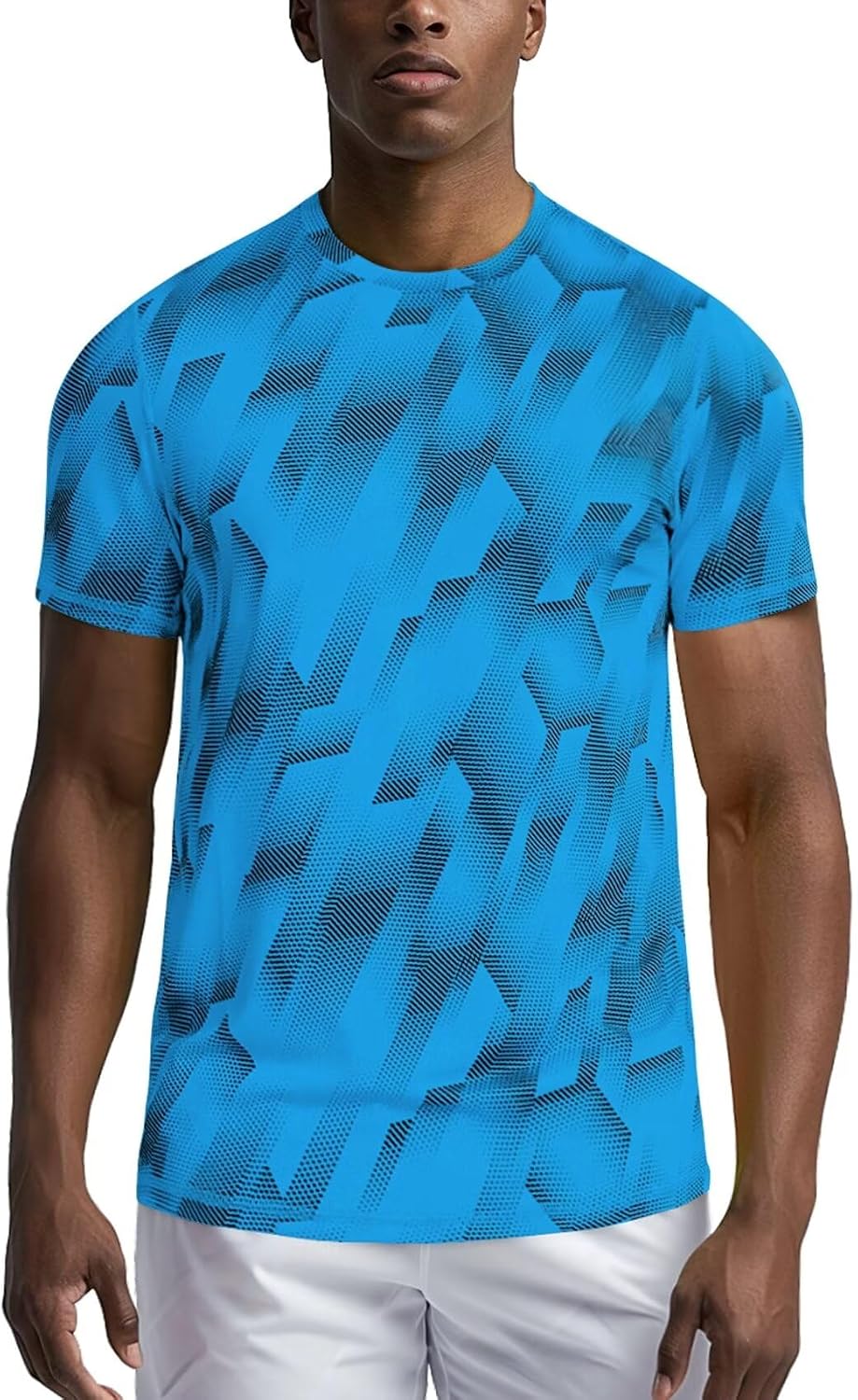 Workout Shirts for Men Quick Dry-Moisture Wicking Gym Running Athletic T-Shirts Short Sleeve Fitted Tee