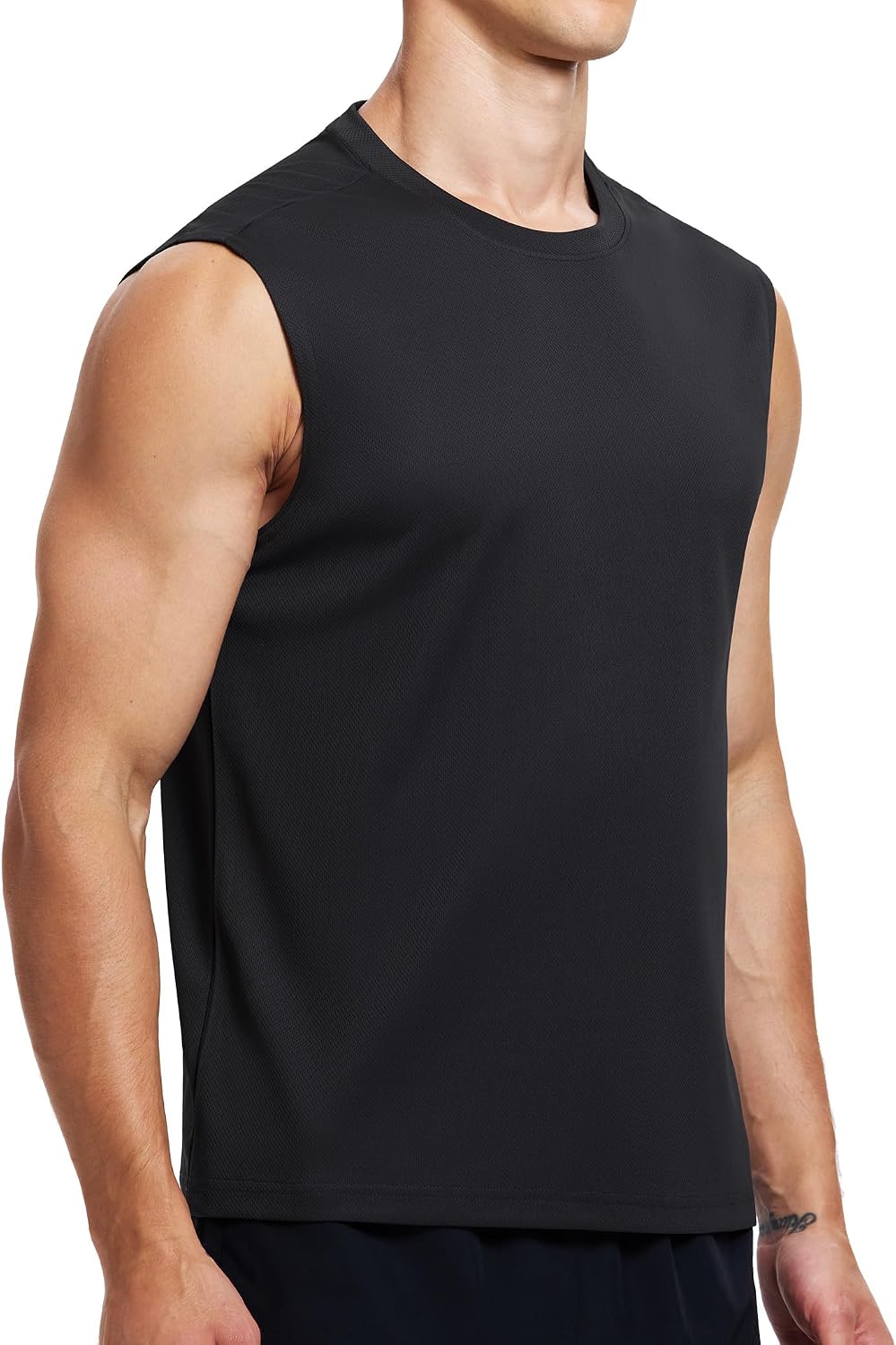 Mens Workout Tank Tops Quick Dry Sleeveless Running Shirts Gym Muscle Bodybuilding Shirts for Men