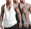 Men's 3 Pack Tank Tops Gym Workout Shirt Y-Back Sleeveless Muscle Fitness Bodybuilding Tank Shirts