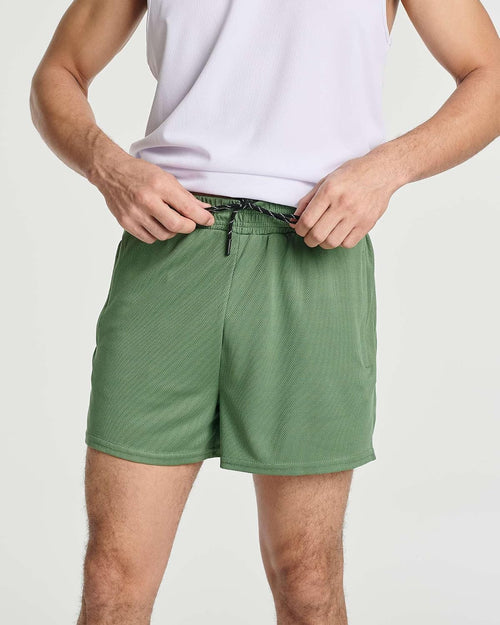 4 Pack: Men's Mesh 3" Athletic Zipper Shorts Workout Gym Running Basketball