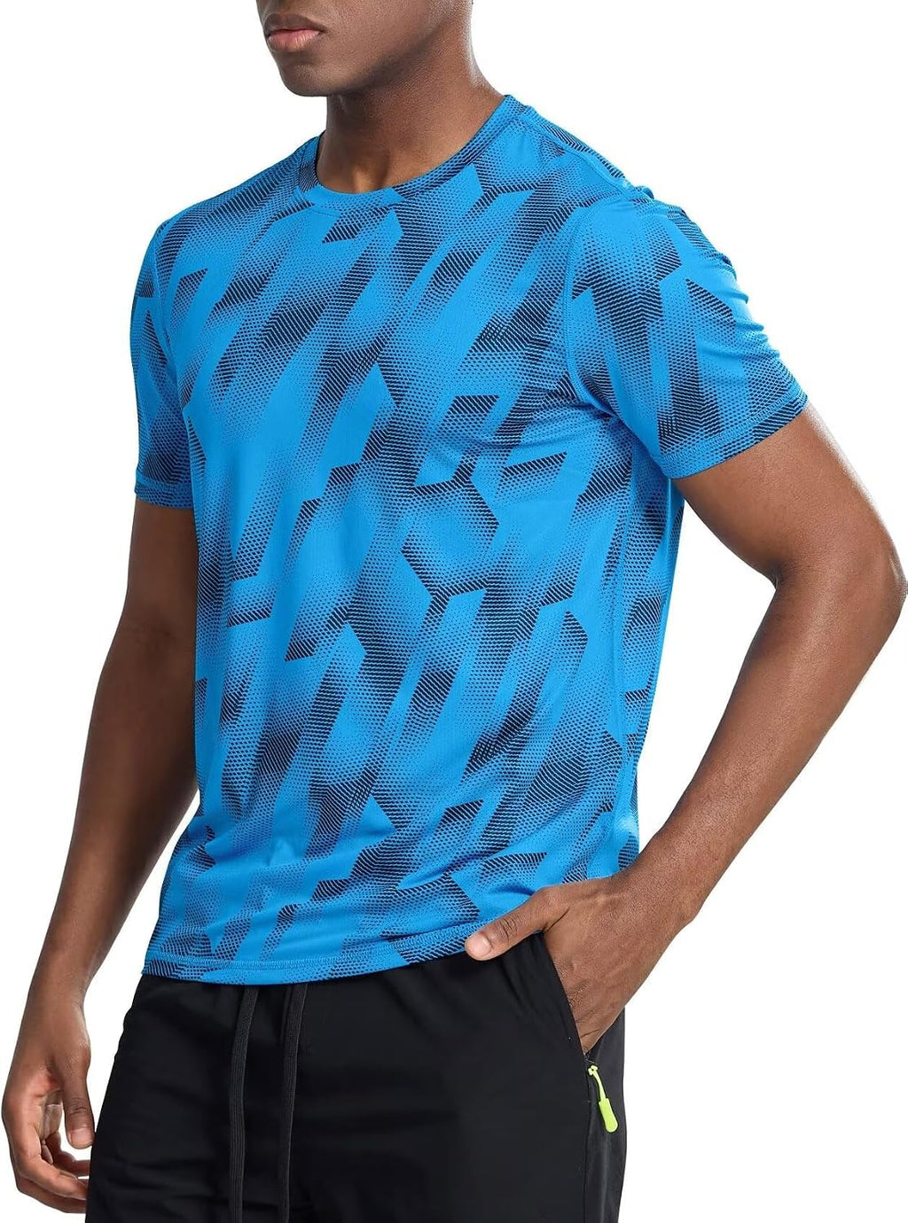 Workout Shirts for Men Quick Dry-Moisture Wicking Gym Running Athletic T-Shirts Short Sleeve Fitted Tee