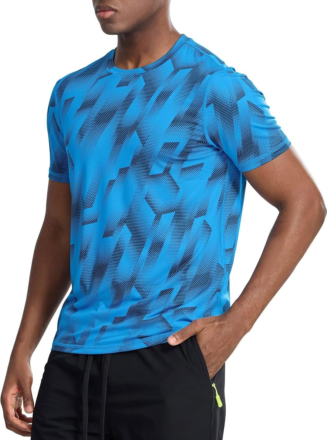 Workout Shirts for Men Quick Dry-Moisture Wicking Gym Running Athletic T-Shirts Short Sleeve Fitted Tee