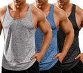 Men's 3 Pack Gym Tank Tops Y-Back Workout Muscle Tee Training Bodybuilding Fitness Sleeveless T Shirts